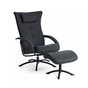 Delta Jive lænestol / Uldstof Fenice Koks / S05 sokkel sort